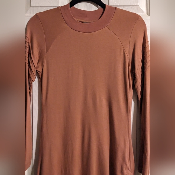 Jonny Cota Studio Asymmetrical Dress S Blush Pink Moto Long Sleeve - Picture 3 of 6